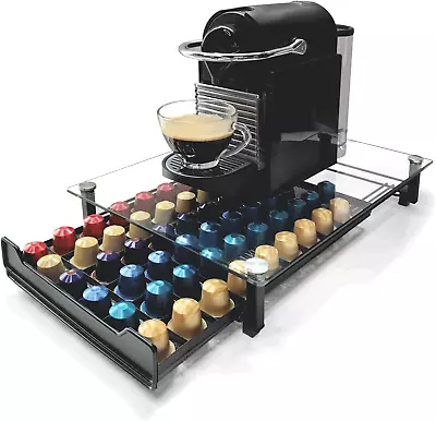 60 Pods Coffee Pod Holder Storage Drawer Compatible With Nespresso Coffee Pods • $58.39