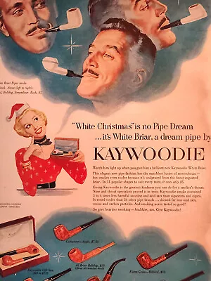 1953 Esquire Original Art Ads KAYWOODIE Pipes Virginia Gentleman Whiskey • $9.60