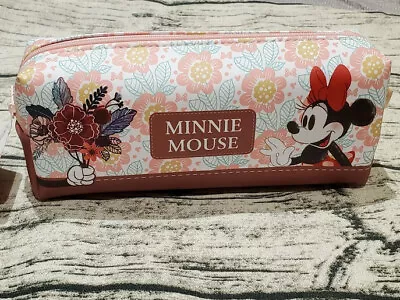 Cute Minnie Mouse Pencil Bag Pen Pouch Gift Stationery Rare Lovely Flower Disney • $9.13