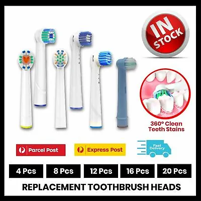 $25.41 • Buy 🔥20x Electric Toothbrush Heads Oral B Compatible Replacement Brush Clean White