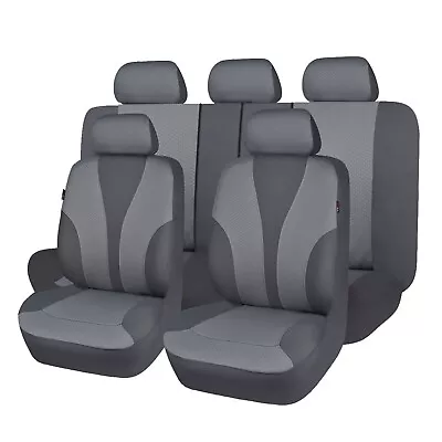 Stamp Fabric Car Seat Covers Universal Set Split 40/60 50/50 Airbag Compatible • $39.99