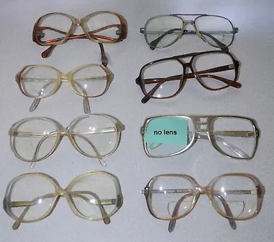 Lot Of 8 Vintage Assorted Brand Eyeglasses. Please Read & See Pics For Condition • $14.99