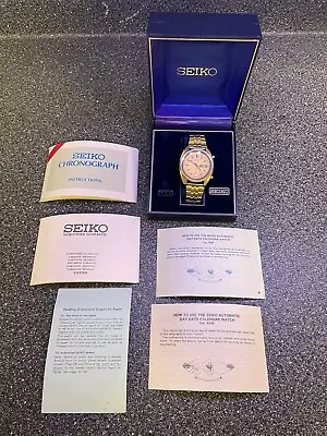 1970 S Seiko Automatic Chronograph Watch Gold Bruce Lee  6139-6015 WITH BOX • $258