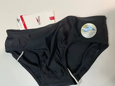 SPEEDO Power FLEX Eco Core Solid Brief Swimsuit- Adult(70800) BLACK SZ 32 • $24.50