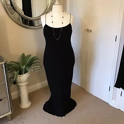 Womens Mint Velvet Maxi / Evening/ Prom Dress Size 18 On The Bias Cut • £37