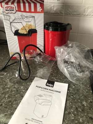 £12 • Buy Gadgy Classic 1200W Hot Air Popcorn Machine - Red