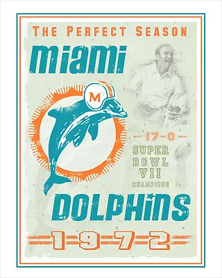 Miami Dolphins - Perfect Season - Poster Print • $14.50