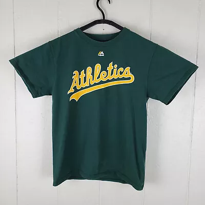 Oakland Athletics Shirt Mens Medium Green Graphic Crew Neck Short Sleeve MLB • $11.91