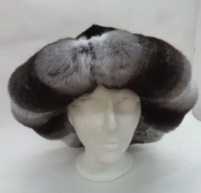 Brand New Black Mink & Chinchilla Fur Hat Cap Men Man Woman Women Size All • $495
