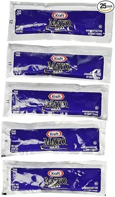 Kraft Real Mayonnaise Portion-Sized Condiment Packets 0.44 OZ (25 Packets) • $11.99