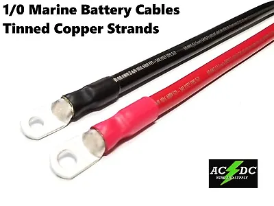 1/0 AWG Gauge Tinned Copper Battery Cable Power Wire Car Marine Inverter RV • $19.94