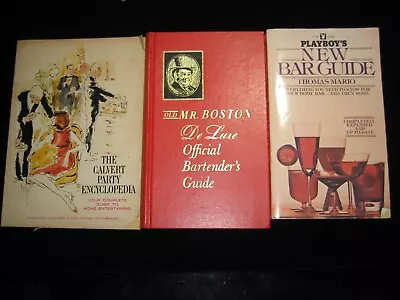 3 Vintage Books Bartender's Guide Calvert Mr. Boston Playboy Bartending Recipes • $9.99