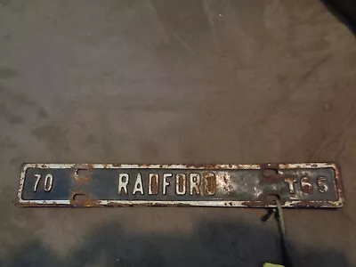 Virginia Radford Va County Tag License Plate 1970 T65 • $20.99