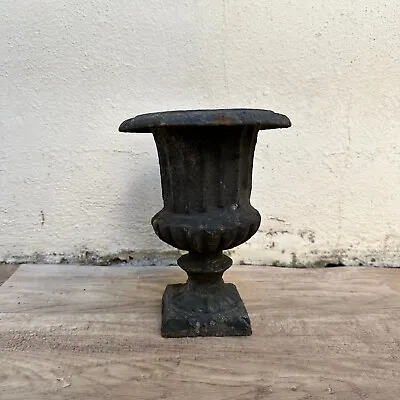 Vintage French Urn Planter Cast Iron Vase 01112313 • $149