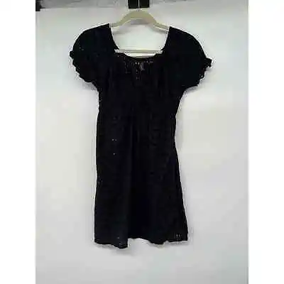 La Blanca By Rod Beattie Eyelet Swimsuit Cover-Up Women's Size S Black Cotton • $17.60