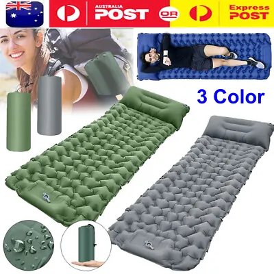 Self Inflating Mattress 10cm Camping Sleeping Mat Single Air Bed Pad Camp Hiking • $33.88