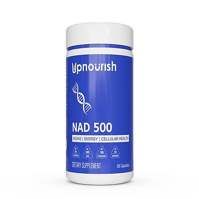 NAD+ Booster Supplement - Nicotinamide Adenine Dinucleotide 500 Mg - 60 Capsules • $19.99