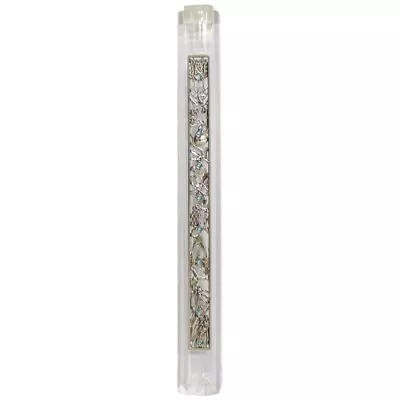 Extra Large Lucite Silver Tone Metal Mezuzah • $24.95