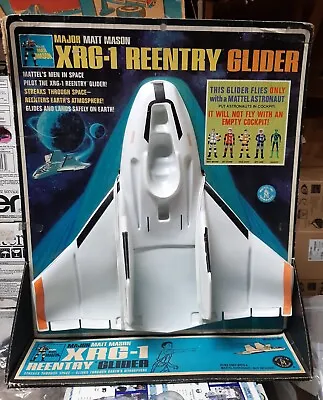 Vintage Mattel Major Matt Mason  Xrg1 Reentry Glider Carded Early Busted Canopy • $579