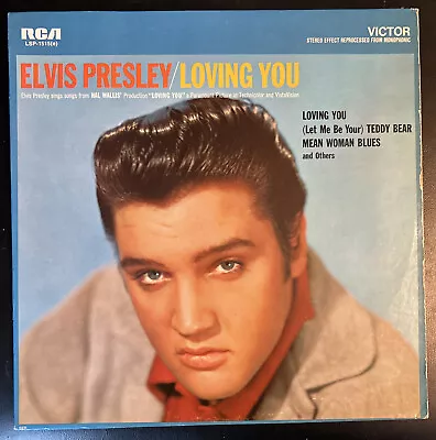 Elvis Presley Loving You LP RCA Victor LSP-1515(e) STEREO EXC/EXC • $12.95