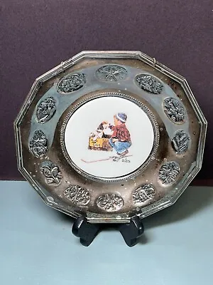 Gorham Norman Rockwell ICE HOCKEY 8  Silver Plate EP 1979 Brown & Bigelow /2500 • $19.90