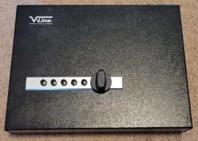 $174.99 • Buy V-Line Compact Top Draw Pistol Safe Mechanical Lock No Battery Needed Gun Used