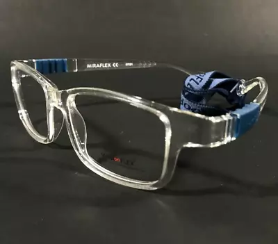 Miraflex Kids Eyeglasses Frames TERRY NEW 3 PLUS R Blue Clear W Strap 47-15-125 • $69.99