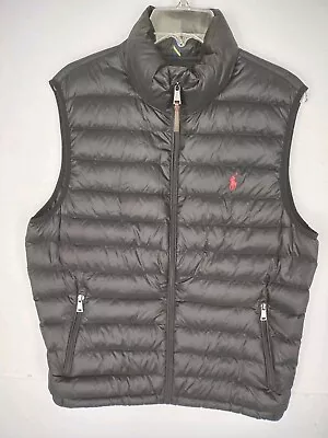 Polo Ralph Lauren Duck Down Puffer Vest Full Zip Quilted Mens Sz M Black • $47.99