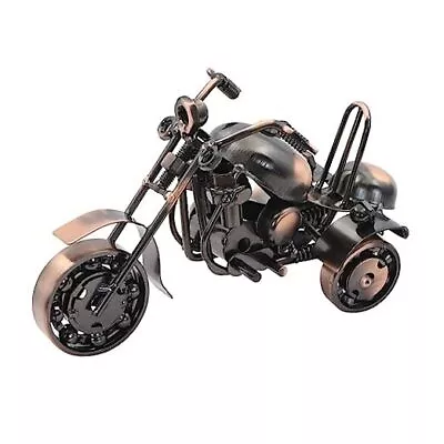Vintage Motorcycle Model Statues Three-Wheel Metal Art Iron Motorbike Beach  • $34.16