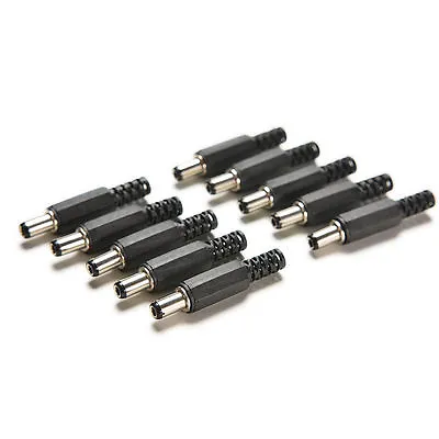 10X 2.5mm/5.5mm With Black Color Tip Male DC Power Plug Connectors_~~ • $7.30