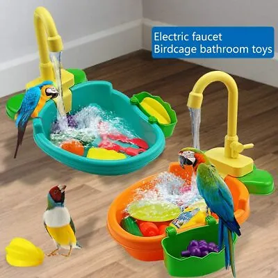£20.98 • Buy Bird Bath Tub Multifunctional Toy Parrot Shower Automatic With Faucet Rotatable