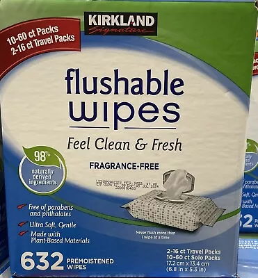 Kirkland Signature Flushable 632 Soft Wet Cleaning Bulk • $39.95