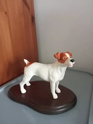 Jack Russell Dog Figurine Mounted On Plinth • £3.95