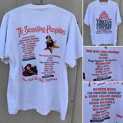 Vintage The Smashing Pumpkins Beastie Boys Tibetan Freedom  Concert 90s T Shirt • $598.50