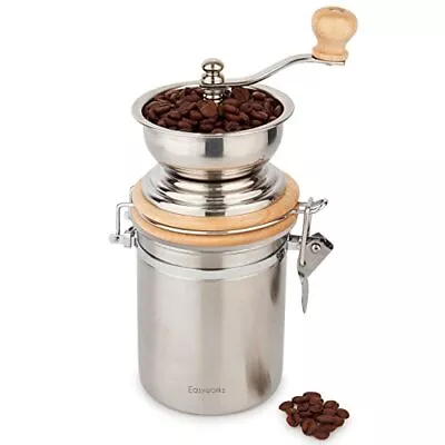 Manual Coffee Grinder With Airtight CanisterAdjustable SettingStainless Ste... • $35.81