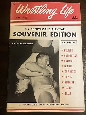 Rare Vintage May 1959 Wrestling Life Magazine Program Promo Wwe Wwf Aew Ecw Wcw • $29.99