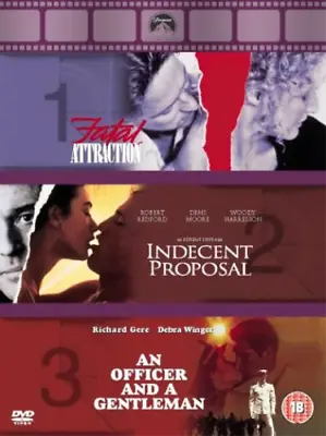 £3.49 • Buy An Officer And A Gentleman / Fatal Attraction / Indecent Proposal DVD Drama