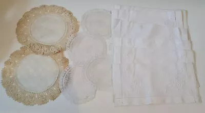 Vintage Lace Doilies Linens Napkins • £14.99