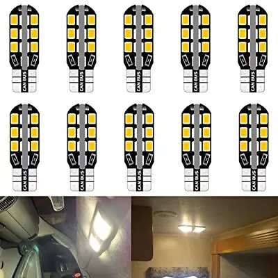 - 921 922 912 RV Interior LED Light Bulbs Super Bright 24-SMD Warm White T10 ... • $22.23