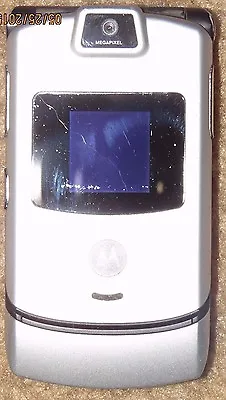 READ FIRST!! Motorola Razr V3 Verizon Silver Cell Phone Pac Man Tetris Excellent • $19.88