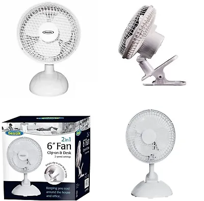 £9.89 • Buy 6  Desk Table Shelf Fan Portable 2 Speed Electric Air Cooling Home Office