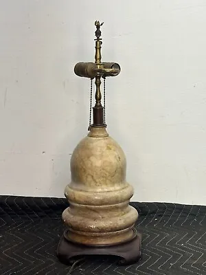 Unusual Chinese ? Vintage Antique Marble Lamp Must See Double Light 22 Inch • $150