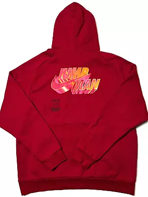 NIKE AIR JORDAN Men's Active Pullover Hoodie XXL Red Hibiscus DJ0258-652 • $62