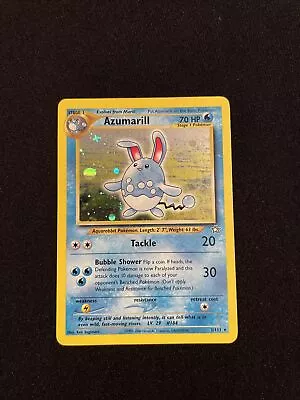 Pokémon TCG Azumarill Neo Genesis 2 Holo Unlimited Holo Rare • $10