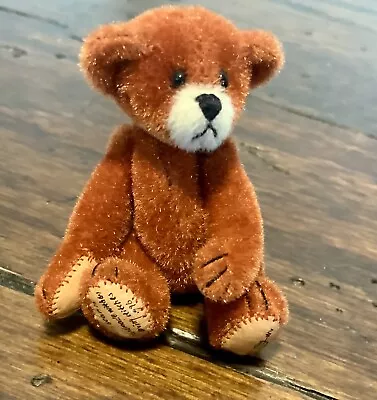 Sweet Chung Ming Wu Little Gem Teddy Bear Handcrafted 1996 RUST Brown • $13.99