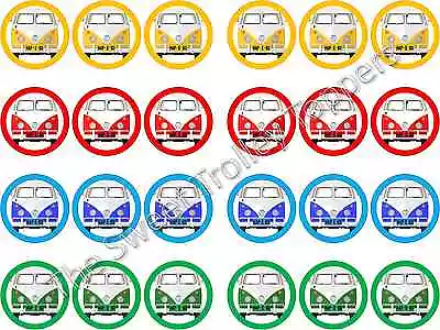 £1.89 • Buy VW Camper Van Edible Rice/Wafer Paper Cupcake Bun Birthday Cake Toppers