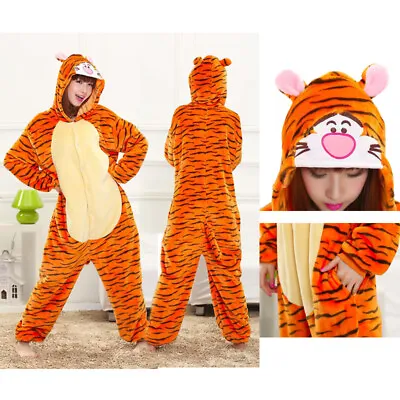 $25.97 • Buy New Animal Jumper Tiger Kigurumi Pajamas  Cartoon Cosplay Costumes Jumpsuits 