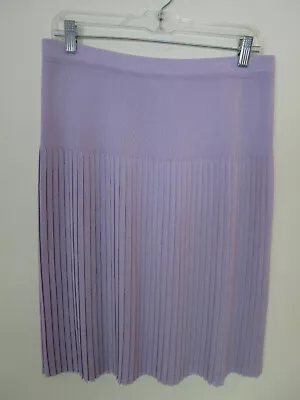 EXCLUSIVELY MISOOK Lavender Accordion Pleated Acrylic Pull-On Skirt LARGE • $39.95