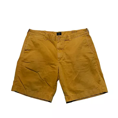 J. Crew Stanton 9  Chino Shorts Mens Size 36 Gold Flat Front Twill Casual • $19.88