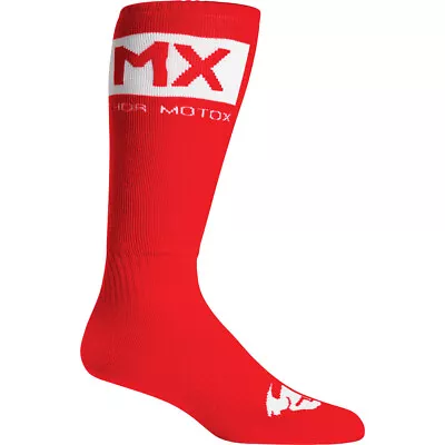 Thor 2023 MX Solid Red/White Moto Off Road Motocross Dirt Bike Riding Socks • $24.95